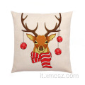 Tema newdeer carino in lino in cotone popolare cuscino